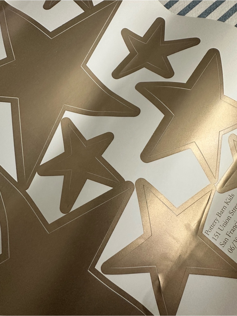 Pottery Barn Kids Metallic Gold Star Wall Decals